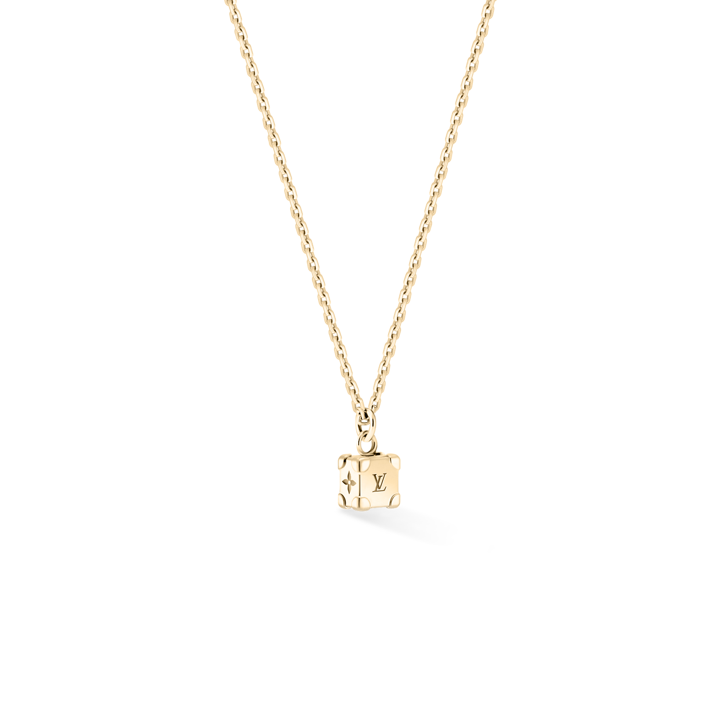 LOUIS VUITTON LES GASTONS VUITTON TRUNK PENDANT, WHITE GOLD AND DIAMOND Q03085